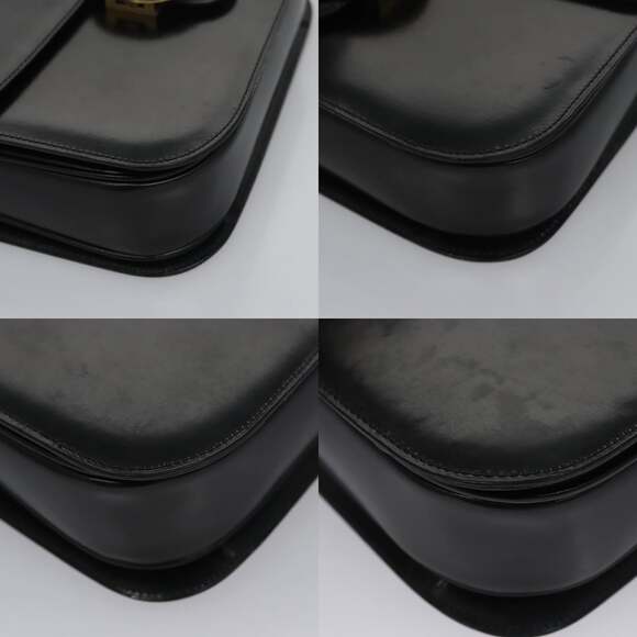 CELINE Hand Bag Leather Black Gold - Picture 10 of 13